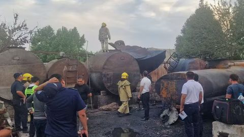Самарқанддаги заправкада юз берган портлаш оқибатида вафот этганлар 3 кишига етди