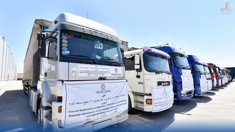 Afg&lsquo;oniston Samarqanddagi Imom Buxoriy majmuasi qurilishi uchun 16 ta yuk mashinasida marmar hadya qildi