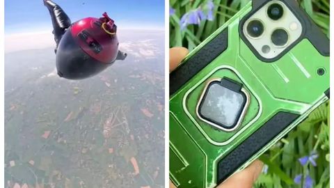 Parashyutchi 4 km balandlikdan iPhone 13 Pro Maxʼini tushirib yubordi va uni yerda bus-butun holda topdi
