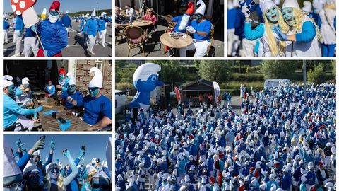 Fransiyada 3 mingdan ortiq kishi smurflar kostyumida to&lsquo;planib, jahon rekordini o&lsquo;rnatdi