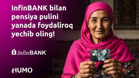 InfinBANK Xotira va Qadrlash kuni munosabati bilan nafaqadagi fuqarolar uchun naqd pul yechish foiz stavkasini pasaytirmoqda&nbsp;