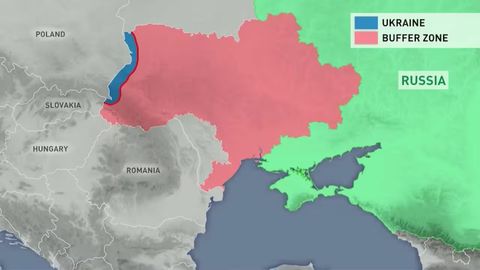 Medvedev deyarli butun Ukrainani qamrab olgan bufer zonani ko&lsquo;rsatdi (video)