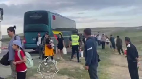 Qozog&lsquo;istonda O&lsquo;zbekiston fuqarolari bo&lsquo;lgan avtobusda yong&lsquo;in chiqdi
