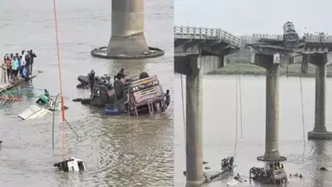 Ҳиндистонда кўприк қулаши оқибатида камида 8 киши ҳалок бўлди (фото)