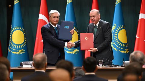 &ldquo;Kazakhstan is one of our largest trading partners&rdquo;, says Erdogan, as T&uuml;rkiye aims to raise trade volume to $15bn&nbsp;