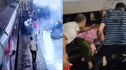 Hindistonda ayol harakatlanayotgan poyezd ostiga tushib ketdi