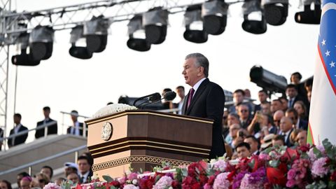 “Palestinian people have the right to establish their own independent state,” says Uzbekistan’s president