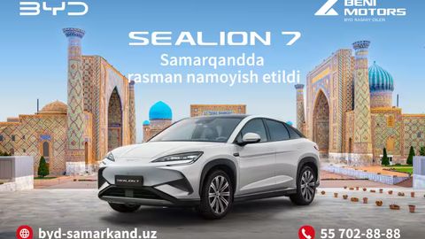 BYD расмий дилери Бени Моторс Самарқандда BYD Seaлион 7 флагман кроссоверини тақдим қилди