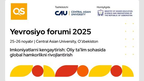 Oliy ta&rsquo;lim yetakchilari Toshkentda birinchi QS Eurasia Forum&rsquo;da birlashadi