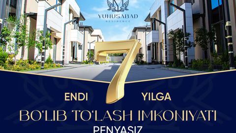 7 yilga penyalarsiz bo&lsquo;lib to&lsquo;lash imkoniyati &mdash; 2025-yil oxirigacha premium-klass kottejlarni qulay muddatli to&lsquo;lov asosida xarid qiling!&nbsp;