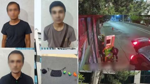 В Ташкенте трое мужчин в масках попытались украсть банкомат