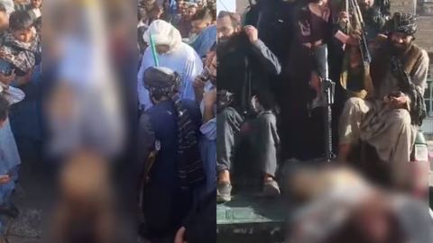 &ldquo;Tolibon&rdquo; erkakni otib o&lsquo;ldirib, gavjum joyda osib qo&lsquo;ydi
