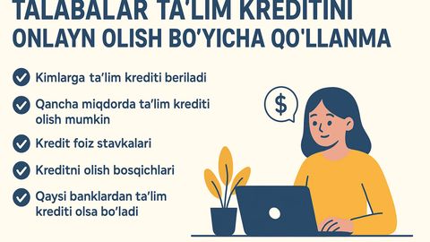 Talabalar uchun onlayn ta’lim krediti olish qo‘llanmasi — barcha bosqichlar