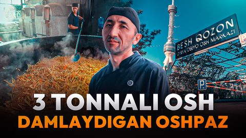 Uch tonna osh damlaydigan oshpaz – “Beshqozon” osh markaziga safar qilamiz (video)