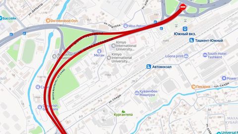 Часть улицы Шота Руставели в Ташкенте перекрыли на три дня