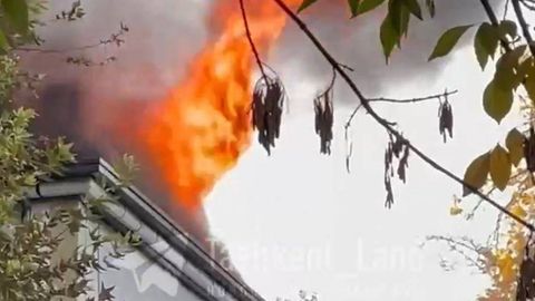 В одной из школ Ташкента произошел пожар (видео)