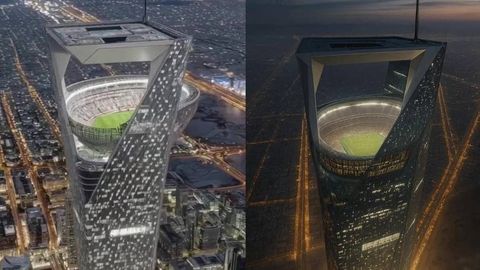 Saudiya Arabistoni 350 metr balandlikdagi “osma” stadion quradi (video)