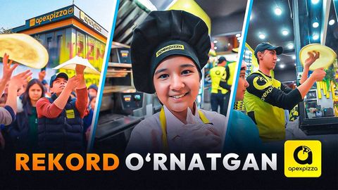 Ўзбекистонда “бешбармоқли” ҳамда рекорд ўрнатган 122 метрли пицца ҳақида эшитганмисиз? (видео)