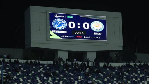 Чемпионлик интригаси ва ғалабага тенг дуранг: “Навбаҳор” ва “Насаф” ўйинидан фотогалерея