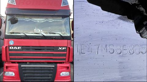 Беларусь божхоначилари Ўзбекистондан келган юк машинасида сохта ВИН рақамини аниқлади