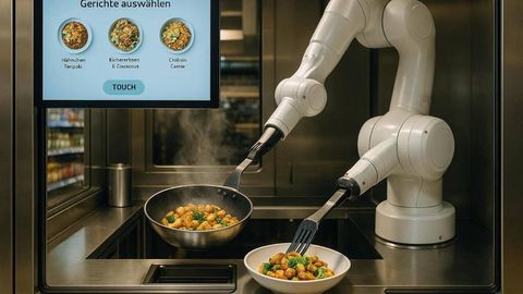 Германияда инсон аралашувисиз роботлар овқат пиширадиган автоном ошхона ишга туширилди (фото)