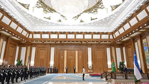 Сердар Бердимуҳамедов Ўзбекистонда тантанали кутиб олинди (фото)