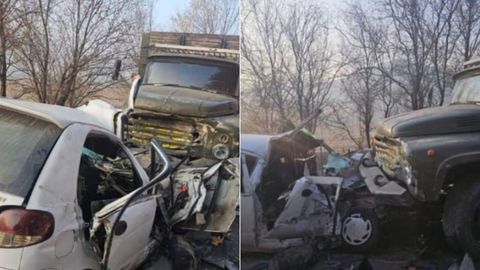 Jizzaxda Matiz va yuk mashinasi toʻqnashishi oqibatida 3 kishi halok boʻldi
