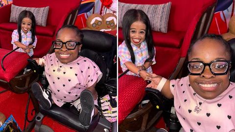 Дунёдаги энг паст бўйли икки аёл биринчи марта учрашди (фото)