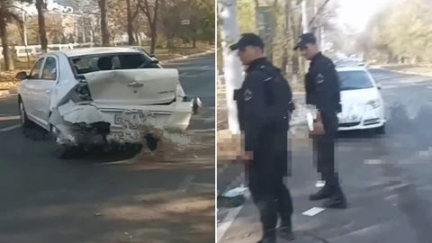 Toshkentda Onix piyodani urib yuborib, 2 ta mashina bilan toʻqnashdi