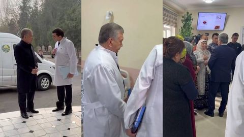 Президент Гулистондаги портлашдан жароҳатланганлардан хабар олди (видео)