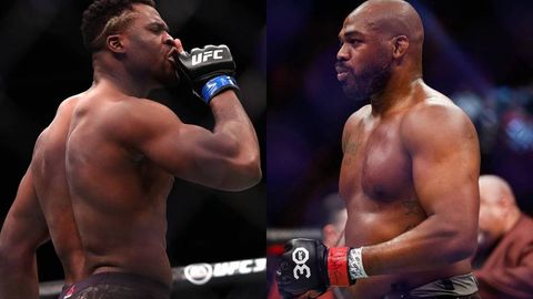 Френсис Нганну Оқ уйда Жон Жонс билан жанг қилмоқчи