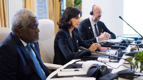 Саида Мирзиёева Римда “Инсоний биродарлик” мукофоти совриндорларини саралаш жараёнида қатнашди