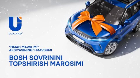 UZCARD “Омад мавсуми” акциясининг биринчи мавсуми ғолибига BYD Yuan Up автомобильини тантанали равишда топширди