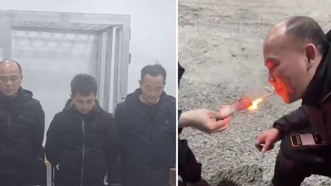 Ўзбек сўмини ёқиб, уни тамаки тутатиш учун ишлатган хорижликлар ишдан бўшатилиб жаримага тортилди