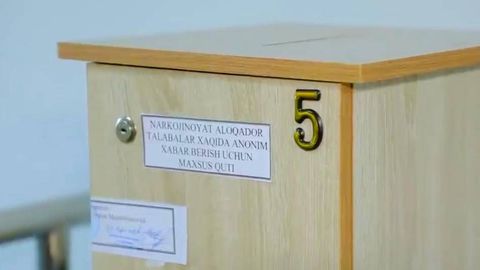 Ўзбекистон таълим муассасаларида наркожиноятларнинг олдини олиш мақсадида махсус қутилар ўрнатилмоқда