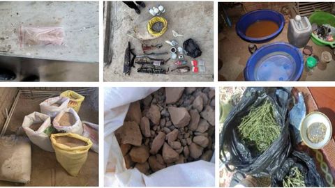 Toshkent viloyatida 9 kishining uyidan tarkibida qimmatbaho metall bo‘lgan 17,5 tonna qum va toshlar topildi 