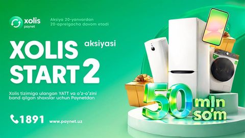 Paynet бутун мамлакат бўйлаб тадбиркорлар учун Xolis Start 2 акциясини ишга туширмоқда