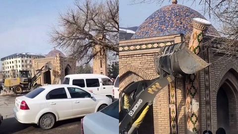 Самарқандда тарихий бино бузиб ташлангани рад этилди 