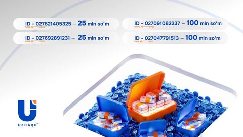 UZCARD’дан “Омад мавсуми”: иккинчи мавсумнинг учинчи босқичи ғолиблари аниқланди — 250 млн сўм ўйналди