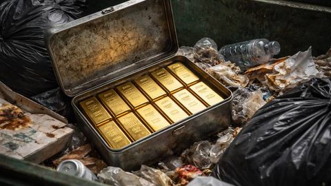 Италияда эркак 20 та олтин қуймасини билмасдан чиқиндига ташлаб юборди