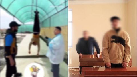 Бухорода одамни оёғидан осиб қўйиб реклама олганлар жазоланди