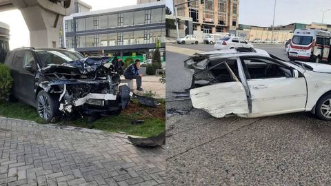 Тошкентдаги ЙТҲда Lacetti иккига бўлиниб кетди