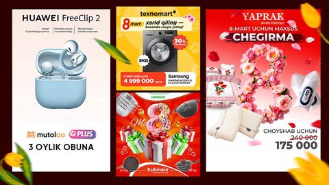 8 март яқинлашмоқда! Аёлларга совғалар танлаш вақти келди!