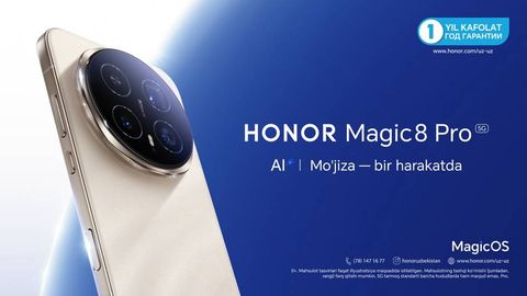  Бу оддий смартфон эмас, балки асл мўъжиза: HONOR Магиc8 Про флагмани Ўзбекистон бозорига илк бор расман кириб келди