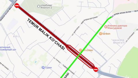 В Ташкенте из-за обрушения дороги ограничили движение авто и изменили маршруты автобусов