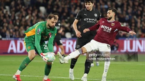 APL. Husanov to‘liq o‘ynagan bahsda “Manchester Siti” safarda “Vest Hem” bilan durang qayd etdi