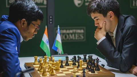 Uzbekistan's Sindarov beats Praggnanandhaa, joins Caruana at top of Candidates Tournament