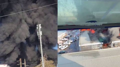 Toshkentdagi “Beshqo‘rg‘on” bozorida yong‘in yuz berdi (video)