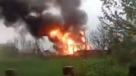 В пожаре на пропановой заправке в Сурхандарье пострадали два человека (видео)