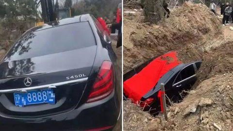 Xitoyda 8888 raqamli Mercedes dafn marosimida ko‘mildi